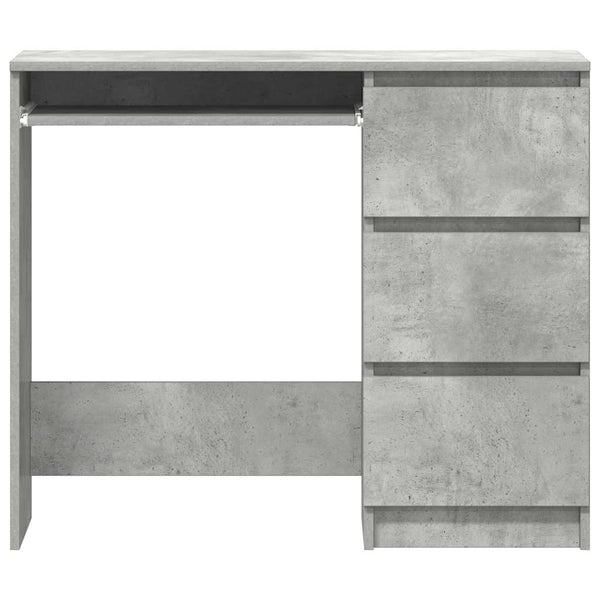 Betongrauer Schreibtisch Lupui 90x45x76cm (Holz)