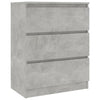 Betoninharmaa senkki Baiadera 60x35x76cm (puinen)