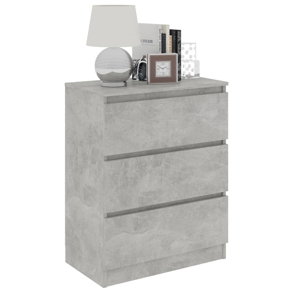 Betoninharmaa senkki Baiadera 60x35x76cm (puinen)