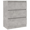 Betoninharmaa senkki Baiadera 60x35x76cm (puinen)