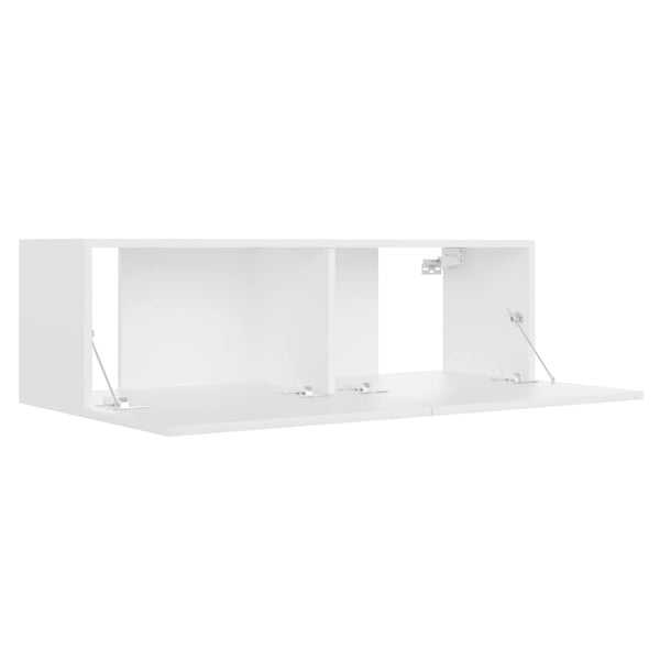 Weißes TV-Lowboard Jayde 100x30x30cm (Holz)