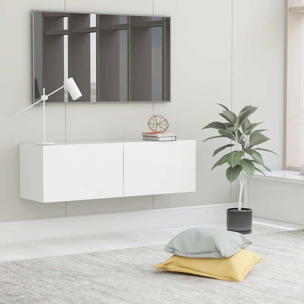 Weißes TV-Lowboard Jayde 100x30x30cm (Holz)
