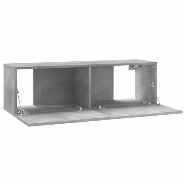 Betongraues TV-Board Jayde 100x30x30cm (Holz)