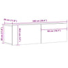 Betongraues TV-Board Jayde 100x30x30cm (Holz)