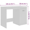 Weißer Schreibtisch Bello 100x50x76cm (Holz)
