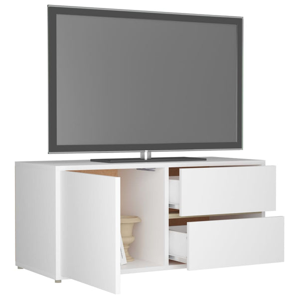 Weißes TV-Lowboard Gloria 80x34x36cm (Holz)