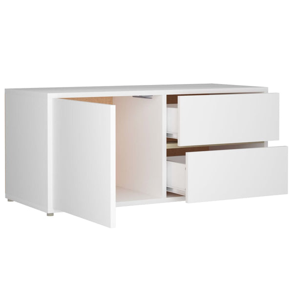 Weißes TV-Lowboard Gloria 80x34x36cm (Holz)