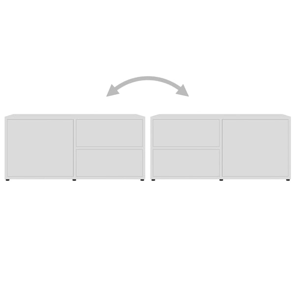 Weißes TV-Lowboard Gloria 80x34x36cm (Holz)
