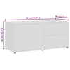 Weißes TV-Lowboard Gloria 80x34x36cm (Holz)
