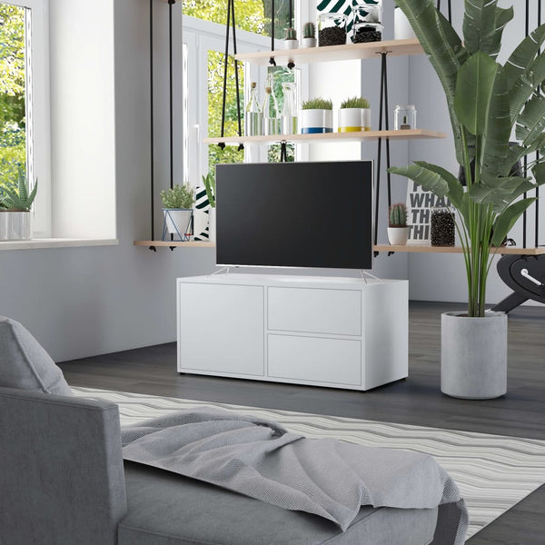 Weißes TV-Lowboard Gloria 80x34x36cm (Holz)