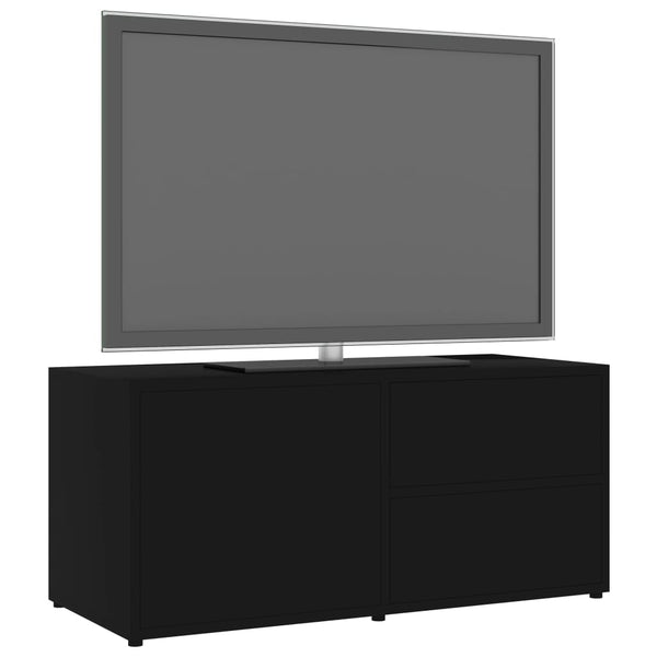 Schwarzes TV-Möbel Gloria 80x34x36cm (Holz)