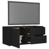 Schwarzes TV-Möbel Gloria 80x34x36cm (Holz)