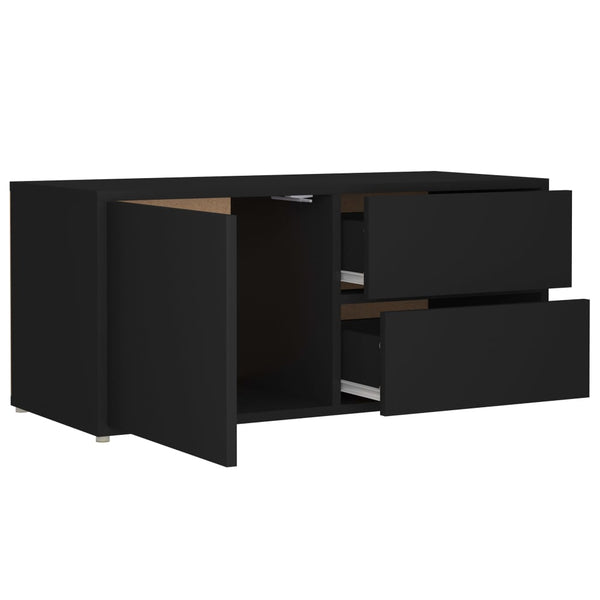 Schwarzes TV-Möbel Gloria 80x34x36cm (Holz)