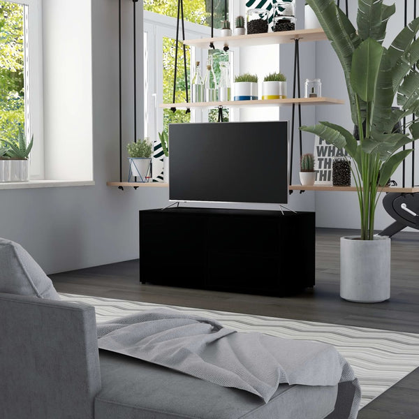 Schwarzes TV-Möbel Gloria 80x34x36cm (Holz)
