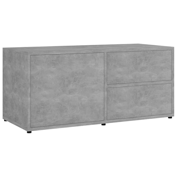 TV-Tisch Glorian, Betongrau 80x34x36cm (Holz)
