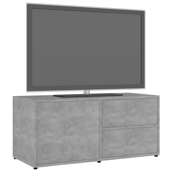 TV-Tisch Glorian, Betongrau 80x34x36cm (Holz)