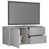 TV-Tisch Glorian, Betongrau 80x34x36cm (Holz)
