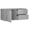 TV-Tisch Glorian, Betongrau 80x34x36cm (Holz)