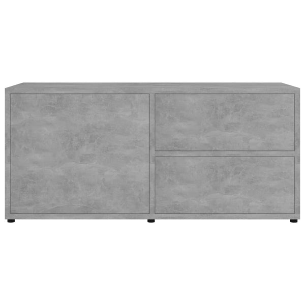 TV-Tisch Glorian, Betongrau 80x34x36cm (Holz)