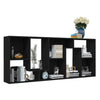 Schwarzes Bücherregal Ilda 67x24x161cm (Holz)