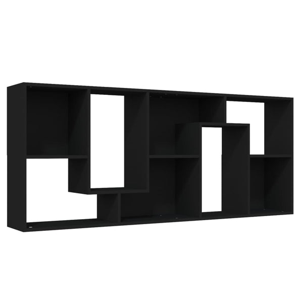 Schwarzes Bücherregal Ilda 67x24x161cm (Holz)