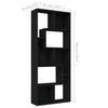 Schwarzes Bücherregal Ilda 67x24x161cm (Holz)