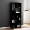 Schwarzes Bücherregal Ilda 67x24x161cm (Holz)