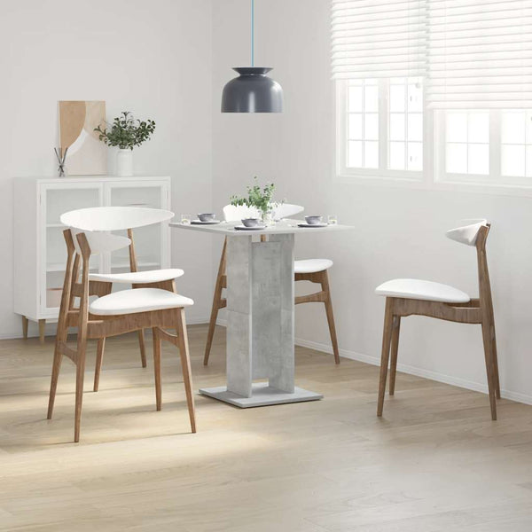 Betongrauer Bistrotisch Panahi 60x60x75cm (Holz)