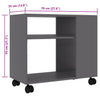 Veronita grauer Beistelltisch, Maße 70x35x55cm (Holz)