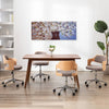 Monivärinen kanvaasitaulusarja kukat ruukussa Gherghica 150x60cm