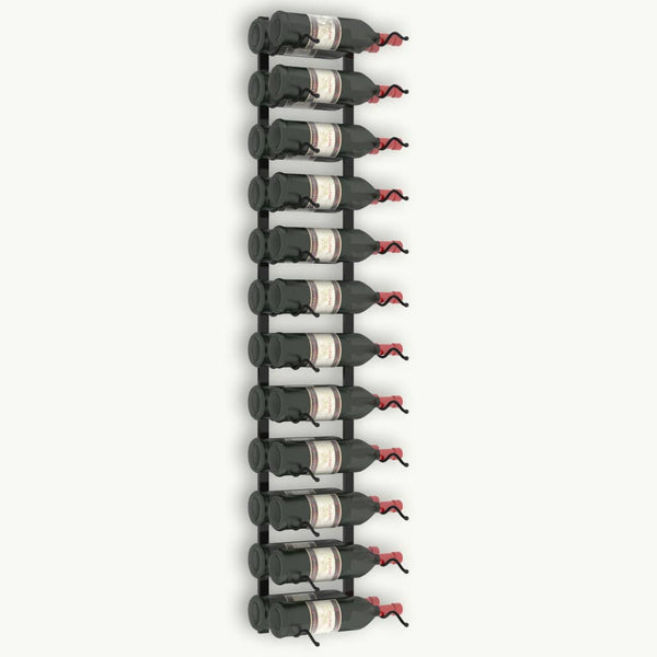 Schwarzes Faria Wand-Weinregal für 24 Flaschen (Eisen)