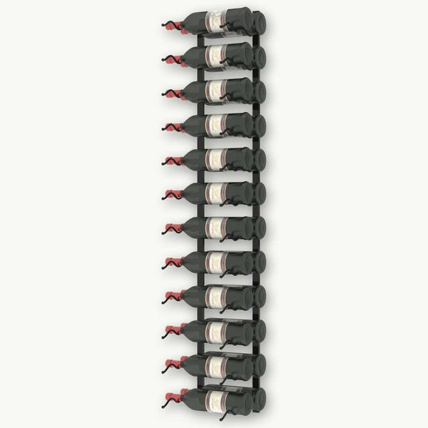 Schwarzes Faria Wand-Weinregal für 24 Flaschen (Eisen)