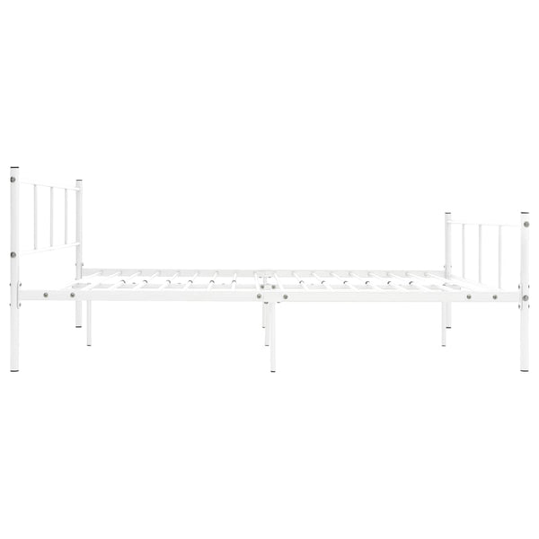 Weißes Bettgestell Samuila 120x200cm (Metall)