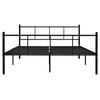 Schwarzes Bettgestell Samuila 140x200cm (Metall)