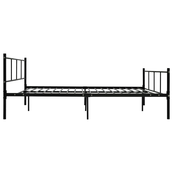 Schwarzes Bettgestell Samuila 140x200cm (Metall)
