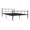 Schwarzes Bettgestell Samuila 140x200cm (Metall)