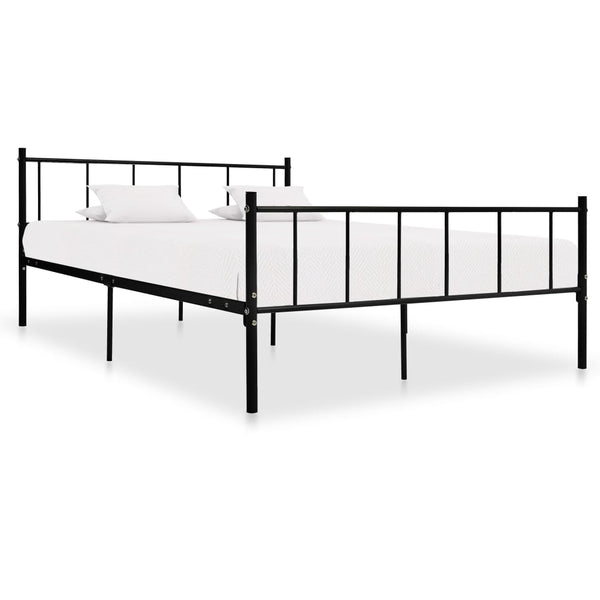 Schwarzes Bettgestell Samuila 180x200cm (Metall)