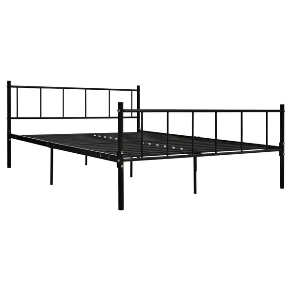 Schwarzes Bettgestell Samuila 180x200cm (Metall)