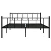 Schwarzes Bettgestell Samuila 180x200cm (Metall)