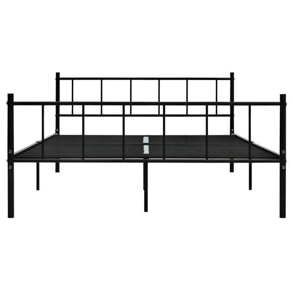 Schwarzes Bettgestell Samuila 180x200cm (Metall)