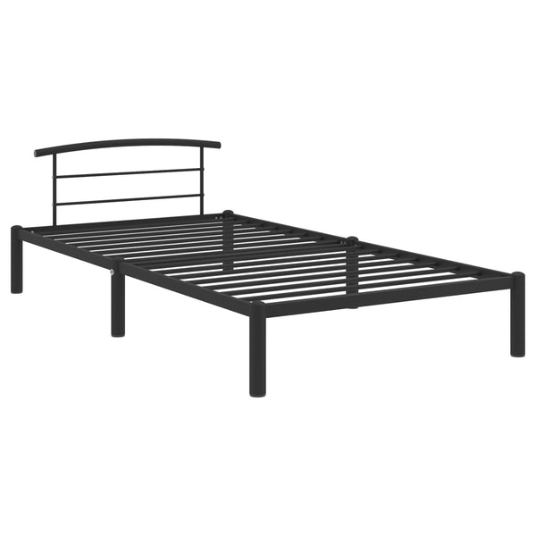 Schwarzer Bettrahmen Riceta 90x200cm (Metall)