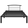 Schwarzer Bettrahmen Riceta 90x200cm (Metall)