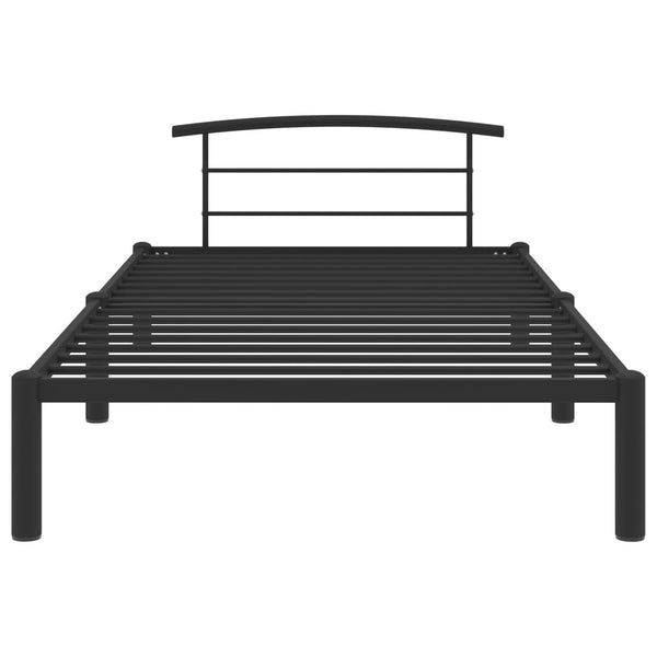 Schwarzer Bettrahmen Riceta 90x200cm (Metall)
