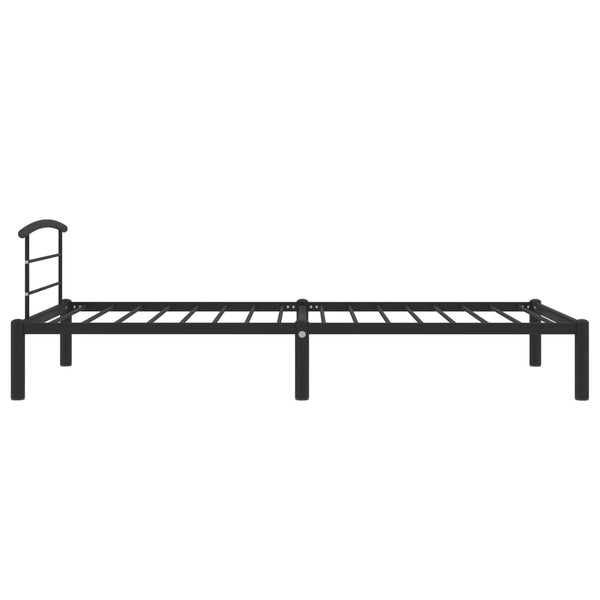 Schwarzer Bettrahmen Riceta 90x200cm (Metall)
