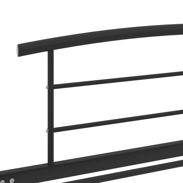 Schwarzer Bettrahmen Riceta 90x200cm (Metall)