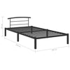 Schwarzer Bettrahmen Riceta 90x200cm (Metall)