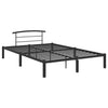 Schwarzes Bettgestell Riceta 160x200cm (Metall)
