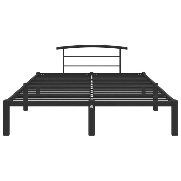 Schwarzes Bettgestell Riceta 160x200cm (Metall)