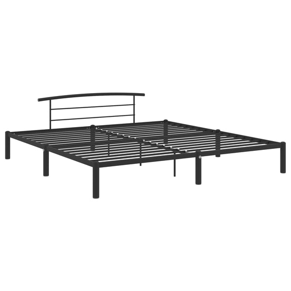 Schwarzes Bettgestell Riceta 180x200cm (Metall)