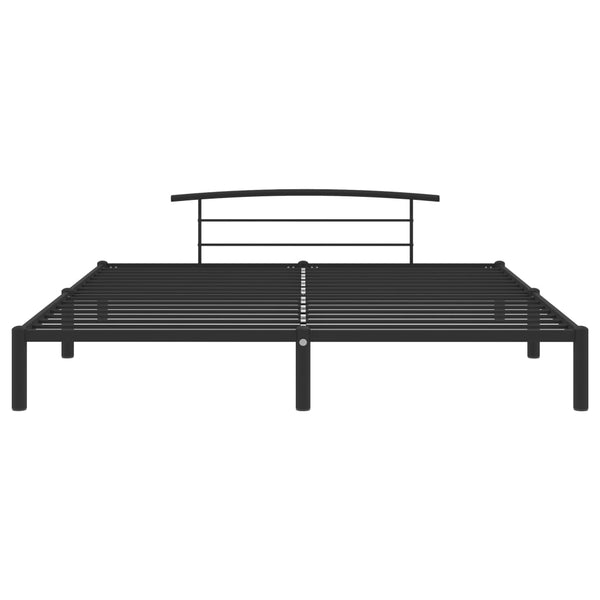 Schwarzes Bettgestell Riceta 180x200cm (Metall)